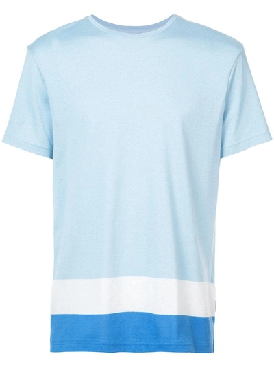 Orlebar Brown Sammy Striped-hem Cotton-jersey T-shirt In Blue