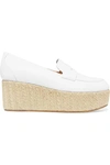 GABRIELA HEARST BRUCCO LEATHER AND JUTE PLATFORM LOAFERS
