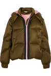 GANNI HOODED QUILTED SHELL DOWN JACKET
