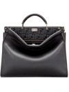 FENDI FENDI PEEKABOO FIT TOTE BAG - BLACK,7VA406A18A12574170