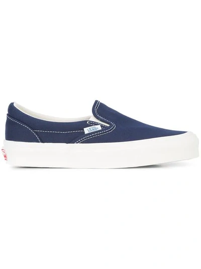 Vans Og Classic Lx Canvas Slip-on Sneakers In Blue