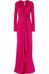 GIVENCHY KNOTTED STRETCH-JERSEY GOWN