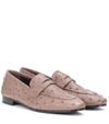 BOUGEOTTE OSTRICH LEATHER LOAFERS,P00287278