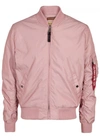 ALPHA INDUSTRIES MA1-TT PINK SHELL BOMBER JACKET