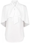 GIVENCHY WHITE SILK CREPE DE CHINE TOP