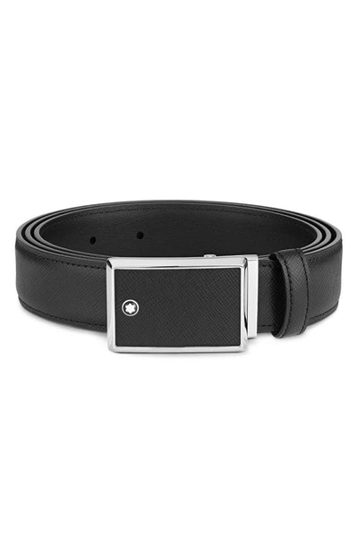 Montblanc Meisterstuck Reversible Sartorial Leather Belt In Black