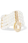 ANISSA KERMICHE 14-KARAT GOLD, PEARL AND DIAMOND RING