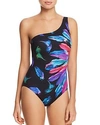 GOTTEX ONE SHOULDER ONE PIECE SWIMSUIT,18RE051