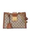 Gucci Padlock Gg Supreme Canvas Shoulder Bag In Beige