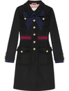 GUCCI BOW-DETAILED WOOL COAT,448610ZHW0312562349