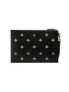 GUCCI BEE STAR LEATHER POUCH,495066DJ2KT12563137
