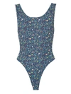 LHD KEY BISCANE PRINTED BODYSUIT BLUE,C00018-BDNS