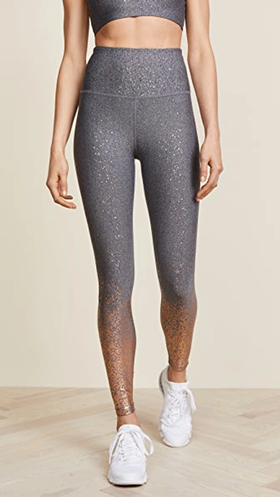 Beyond Yoga Ombre High Waist 7/8 Leggings In Grey Rosegold Speckle