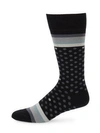 PAUL SMITH MEN'S POLKA STRIPE SOCKS,0400096794350