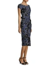 MICHAEL KORS Floral Dupioni Silk Sarong Dress