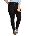 City Chic Trendy Plus Size Harley Corset Skinny Jeans In Black