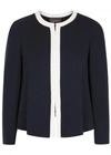 EMPORIO ARMANI NAVY WOOL CREPE JACKET