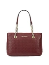 KARL LAGERFELD Quilted Leather Tote Bag,0400090559750