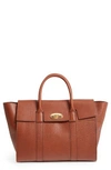 MULBERRY BAYSWATER CALFSKIN LEATHER SATCHEL - BROWN,HH4191-346