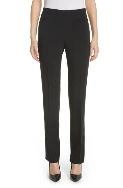 Akris Punto Francoise Slim-straight Pants, Black In Blk