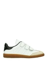 ISABEL MARANT BETH WHITE LEATHER SNEAKERS,BK0031 00M007S