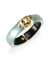 ALEXIS BITTAR Lucite Watery Metal Lucite Hinge Bracelet