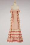 Dodo Bar Or Embroidered Cotton Dress In Red