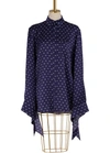 BALENCIAGA OVERSIZE SHIRT WITH KNOTTED CUFFS,BAL28Z9ANAV