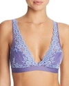 Wacoal Embrace Lace Convertible Plunge Soft Cup Wireless Bra In Twilight Purple/hydrangea