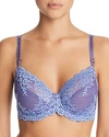 Wacoal Embrace Lace Unlined Underwire Bra In Twilight Purple/hydrangea