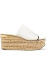 CHLOÉ CAMILLE LEATHER WEDGE SANDALS