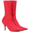 BALENCIAGA KNIFE STRETCH-JERSEY ANKLE BOOTS,P00296056