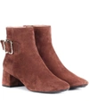 TOD'S SUEDE ANKLE BOOTS,P00305190