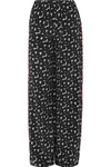 MARNI GOTHICA PRINTED SILK CREPE DE CHINE WIDE-LEG PANTS