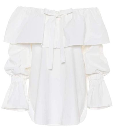 Rejina Pyo Clara Cotton Off-the-shoulder Top In White