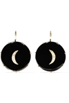 ANDREA FOHRMAN 14-KARAT GOLD, ONYX AND DIAMOND EARRINGS