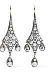 FRED LEIGHTON COLLECTION 18-KARAT GOLD, SILVER AND DIAMOND EARRINGS