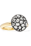 FRED LEIGHTON COLLECTION 18-KARAT GOLD, STERLING SILVER AND DIAMOND RING