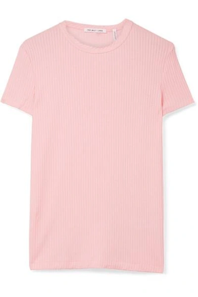Helmut Lang Ribbed Cotton-jersey Top In Hortensia
