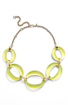 ALEXIS BITTAR LARGE LUCITE LINK FRONTAL NECKLACE,AB00N118062