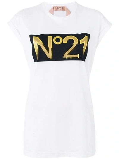 N°21 Nº21 Logo Print T-shirt - White