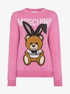 MOSCHINO MOSCHINO WOOL CREW NECK jumper WITH BEAR LOGO,A0913050112513167