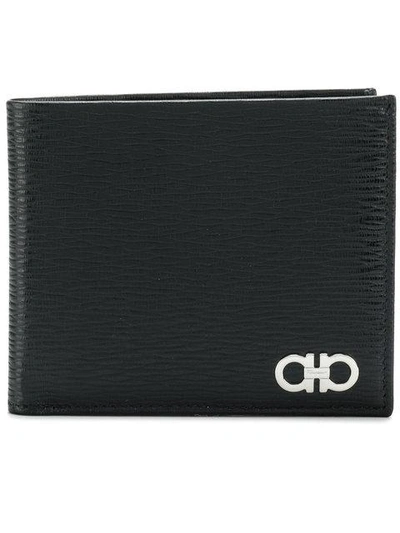 Ferragamo Double Gancio Wallet In Black