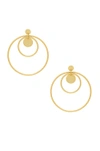 LUV AJ LUV AJ THE DISCO FEVER HOOPS IN METALLIC GOLD.,LUVA-WL366