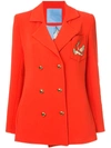 MACGRAW MACGRAW DOUBLE BREASTED SWAN CREST BLAZER - RED,LL005R12500797