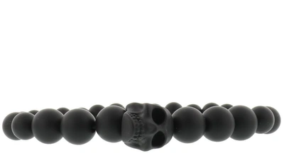 Alexander Mcqueen Skull Ball Bracelet In Black