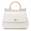 DOLCE & GABBANA White Iguana Medium Miss Sicily Bag,BB6002 AS215