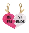 EDIE PARKER Pink/White Best Friend Keychains,EDPNS12PWOS
