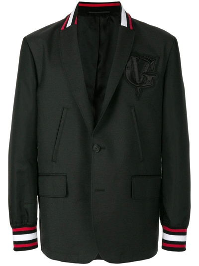 Givenchy Contrast Trim Felpa Hybrid Jacket In Black