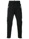 DSQUARED2 DSQUARED2 ZIP-DETAIL CROPPED TROUSERS - BLACK,S74KB0101S4357512569905